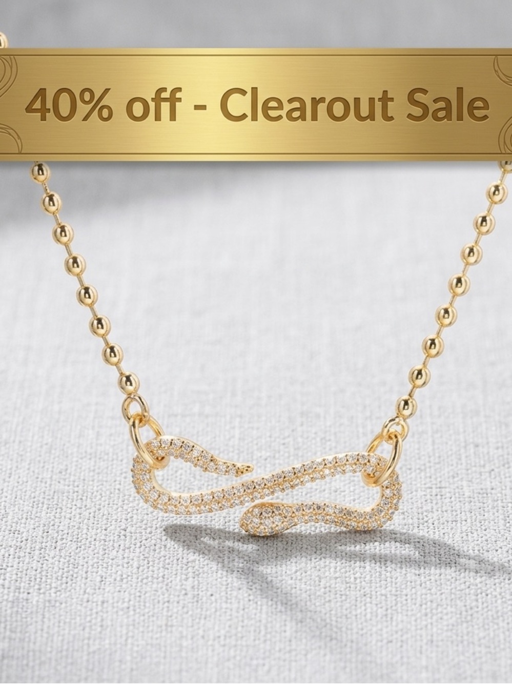 Crystal Haze Snake necklace